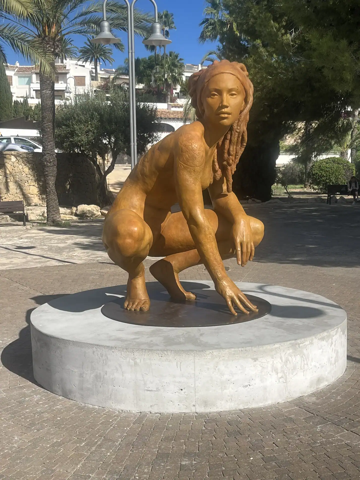 kunst, el portet, moraira, beeld, vrouw